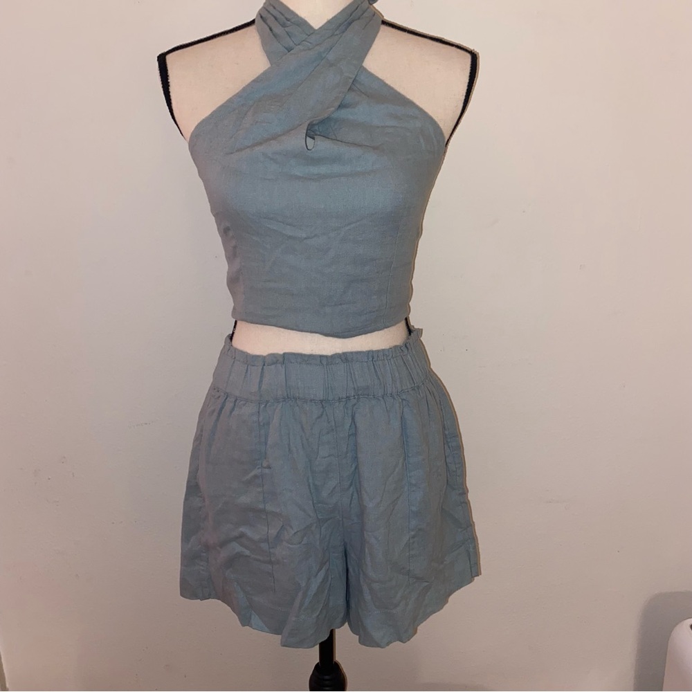 Abercrombie & fitch blue two piece set